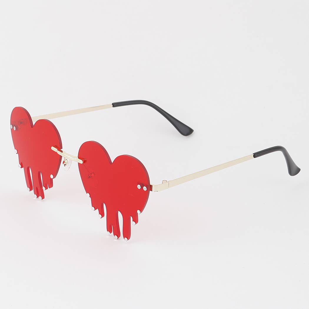 3AM BY H&D ACCESSORIES - Melting Pearl Heart Sunglasses W2016-1R