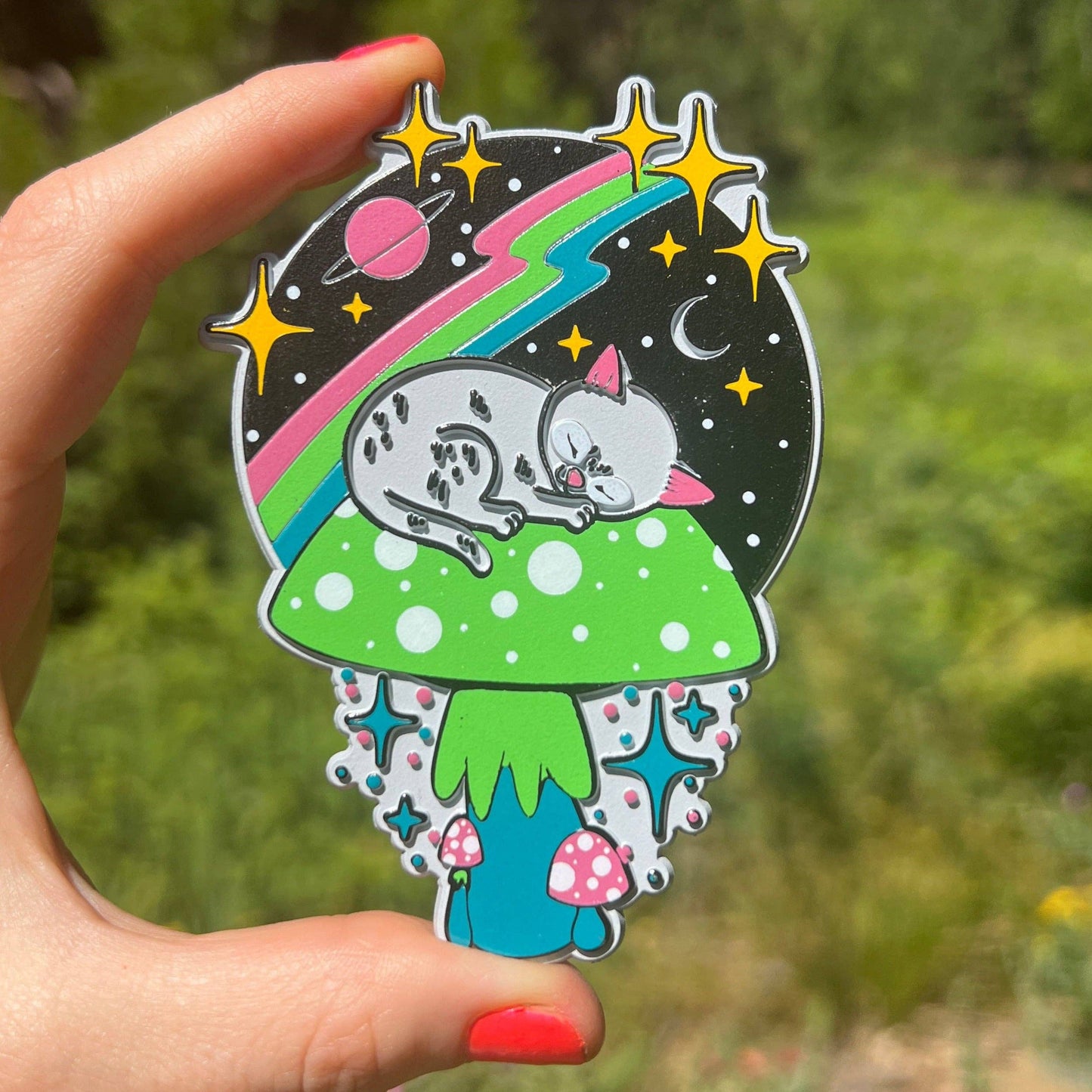 Astral Weekend - Space Kitty Space Cat Rubber Magnet