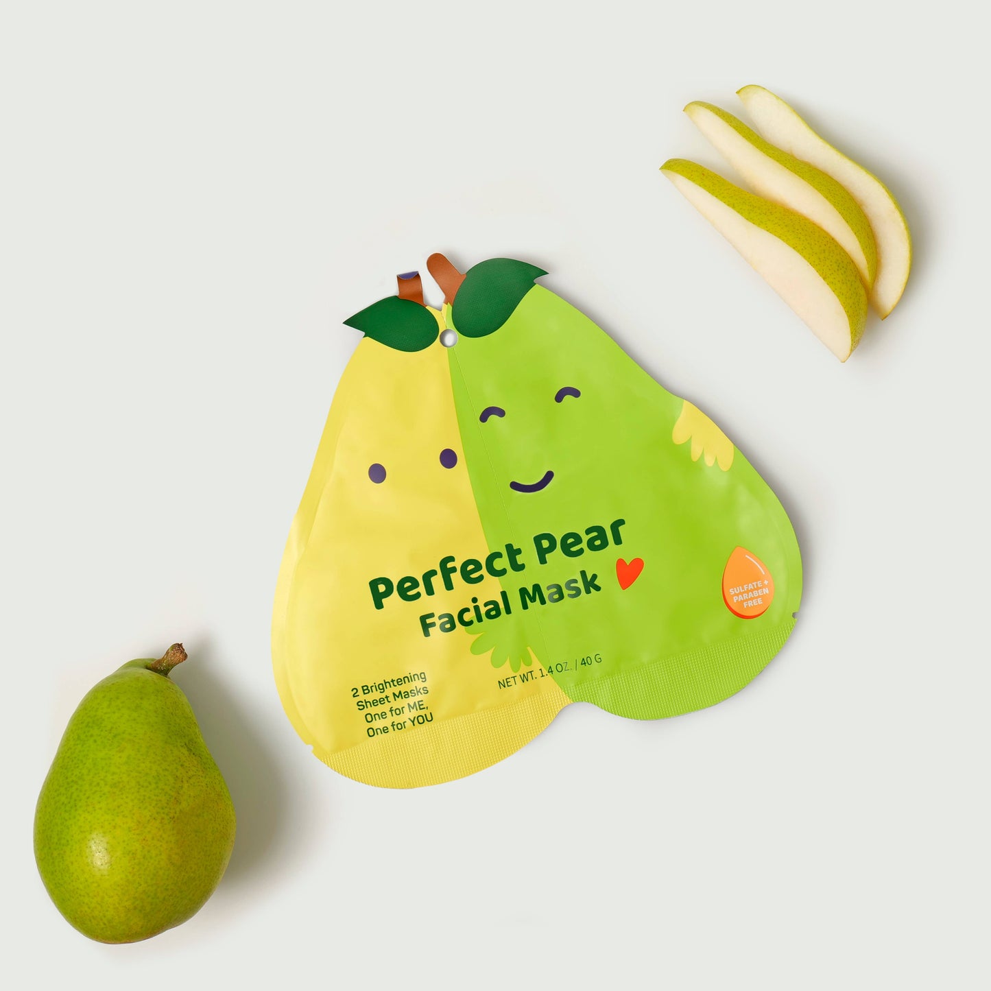 Valentines' Day Perfect Pear sheet facial mask (2 in 1)