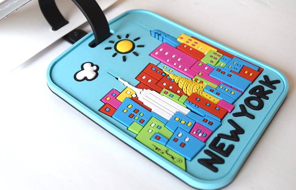 Mary Ellis - New York 3-D Luggage Tag | Daytime New York City Skyline