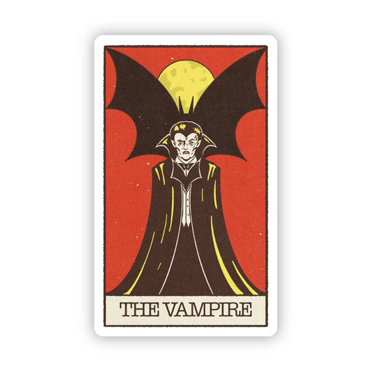 The Vampire Tarot Card Halloween Sticker
