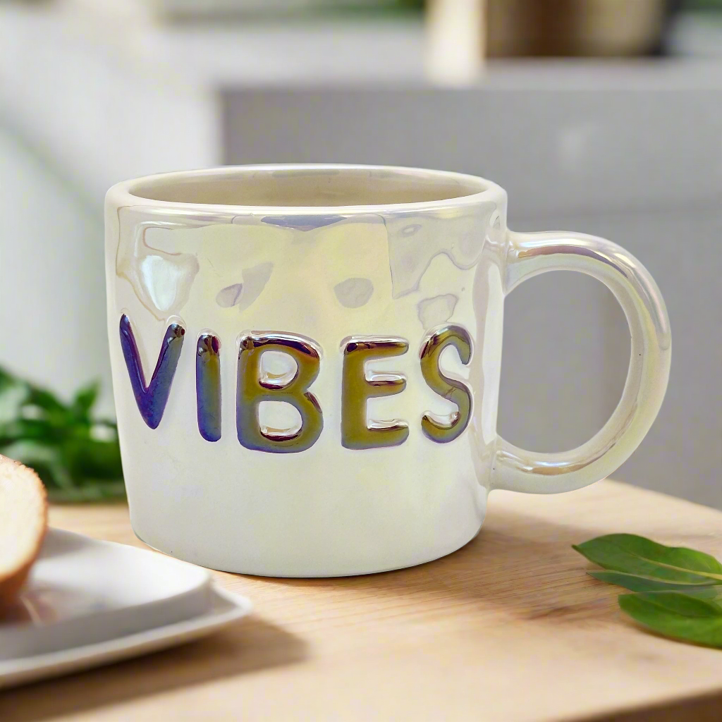 Vibes Iridescent Novelty Coffee Mug