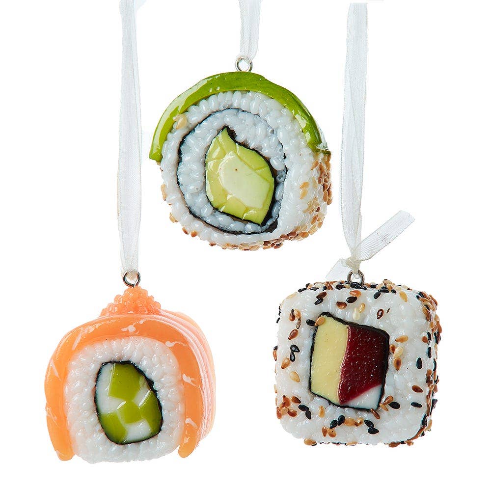 Sushi Ornaments, 3 Assorted
