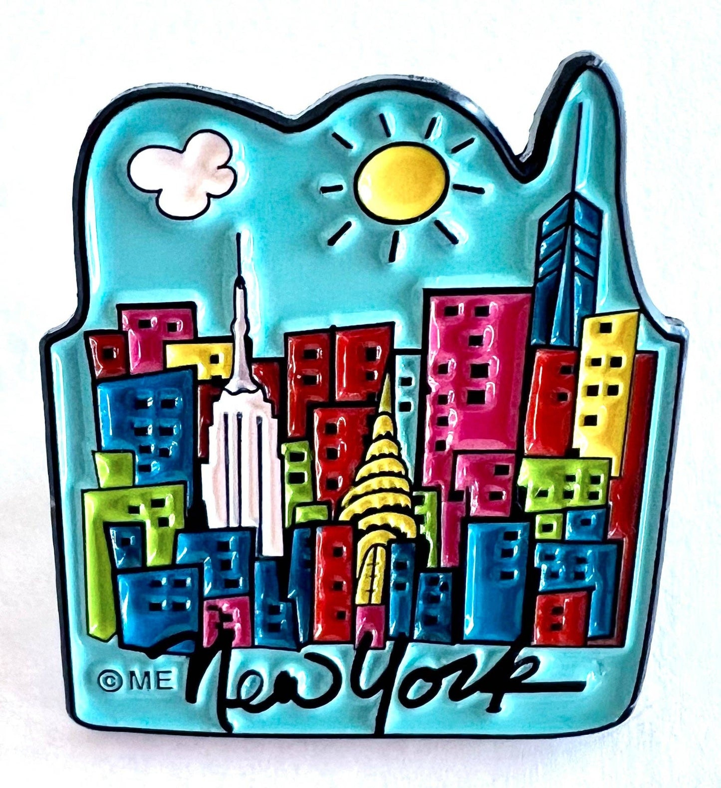 Mary Ellis - New York Skyline Lapel Pin