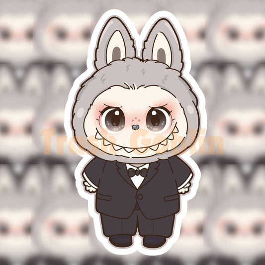 Trash Goblin - Tuxedo Labubu Vinyl Sticker