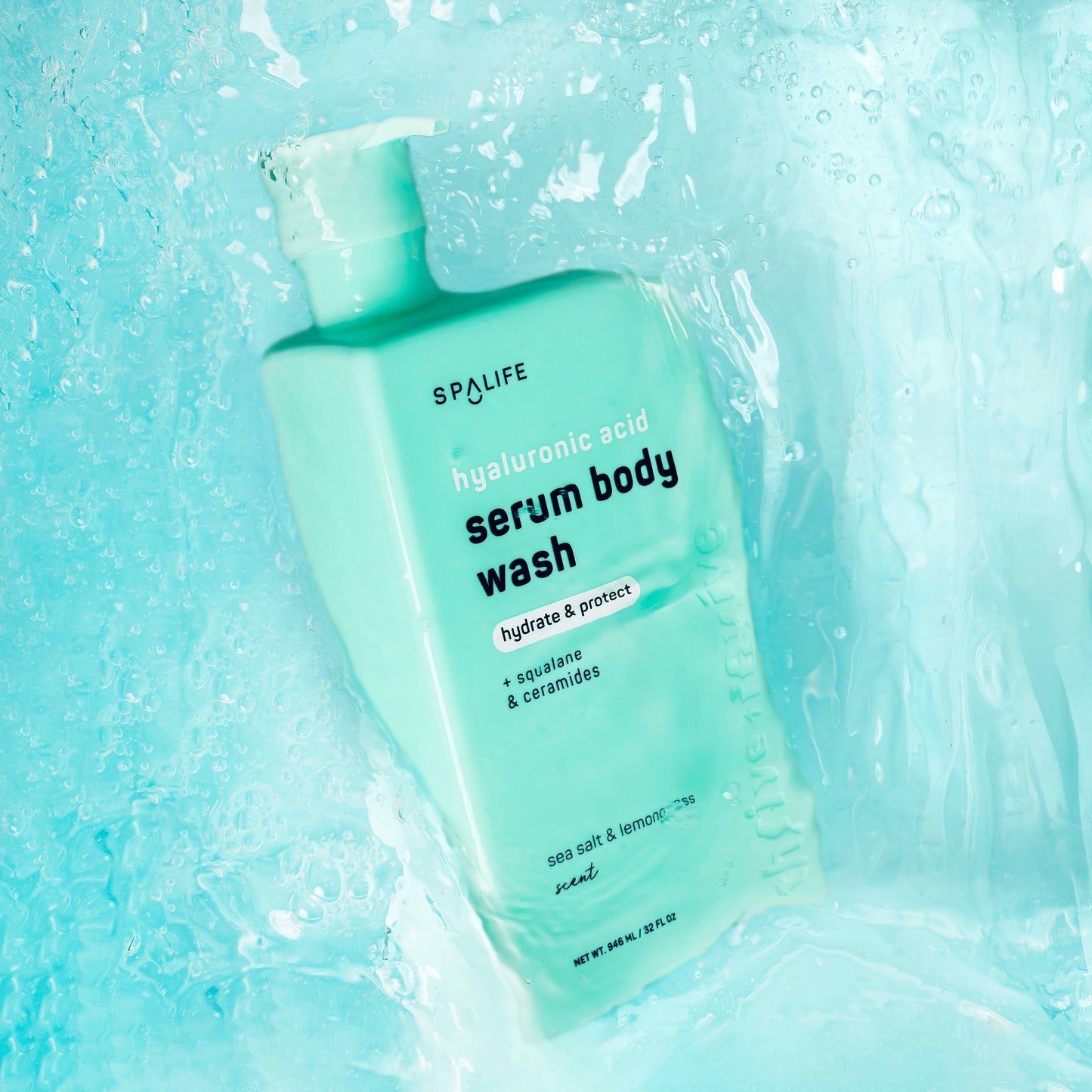 My Spa Life - Hyaluronic Acid Serum Body Wash, Sea Salt & Lemongrass Scent