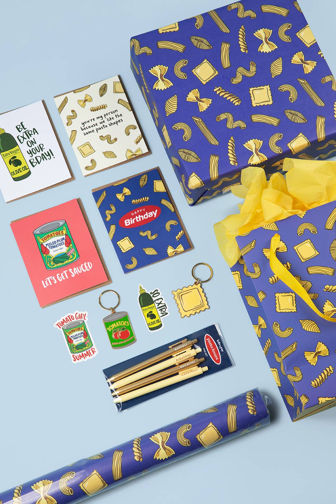 Ravioli Pasta Enamel Keychain Bag Charm