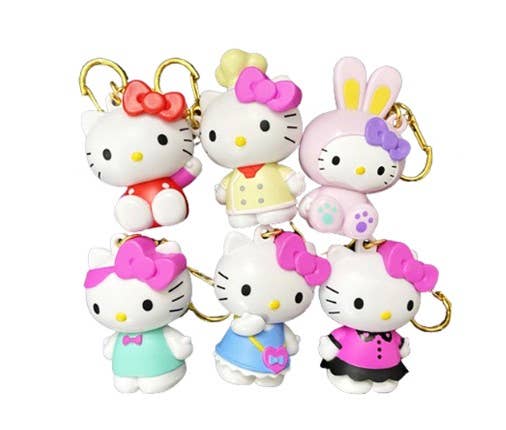 K-Wonderland - Sanrio Happy Hello Kitty Figure Key Ring Random Capsule BOX