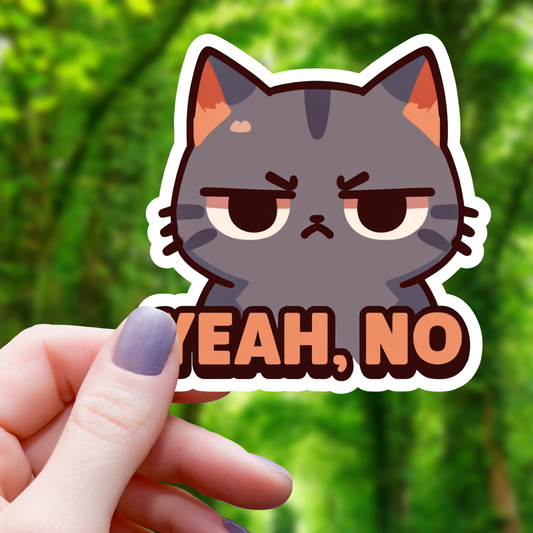 Mimic Gaming Co - Yeah No Annoyed Cat Sticker - 3"
