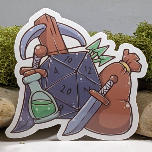 Mimic Gaming Co - Rogue Adventurers Kit D20 Sticker - 2.5"