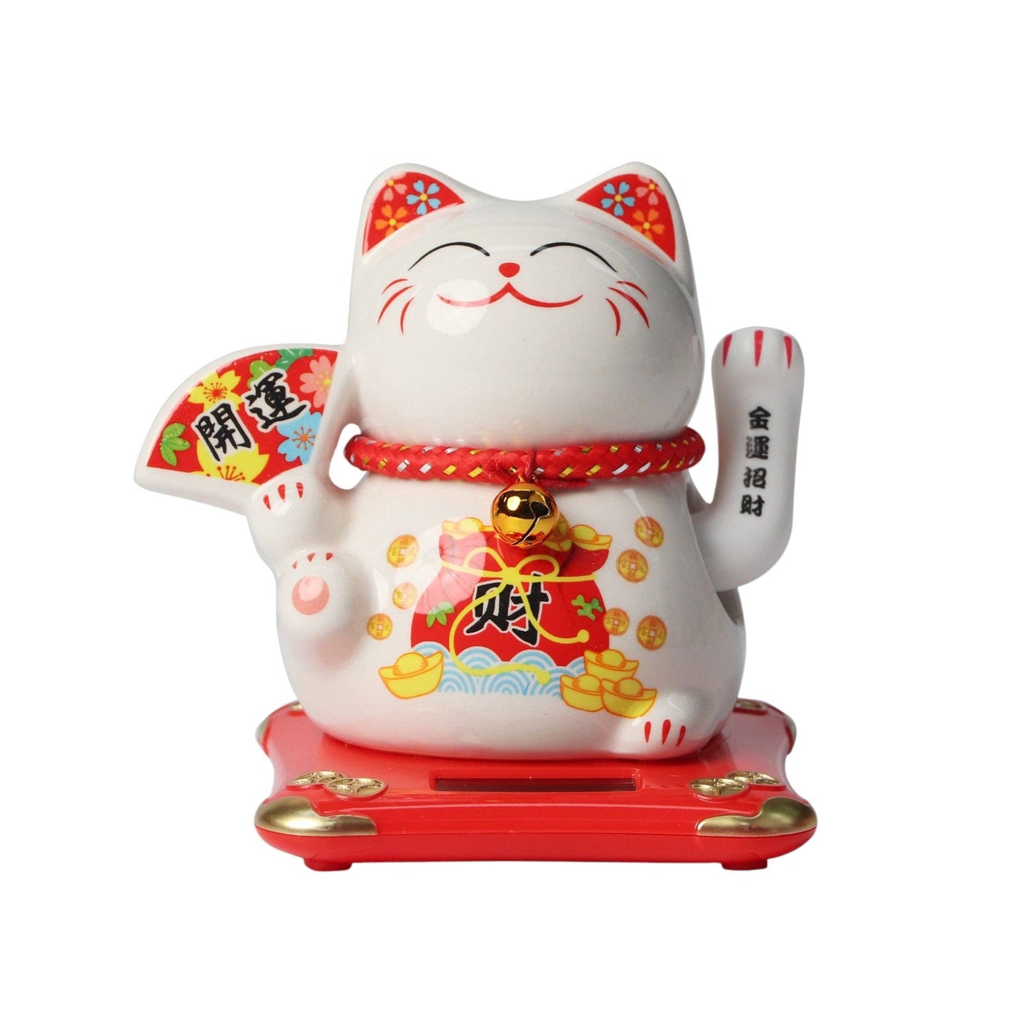5 Inch Tall Solar Powered Lucky Cat With Movable Arm (1/60)