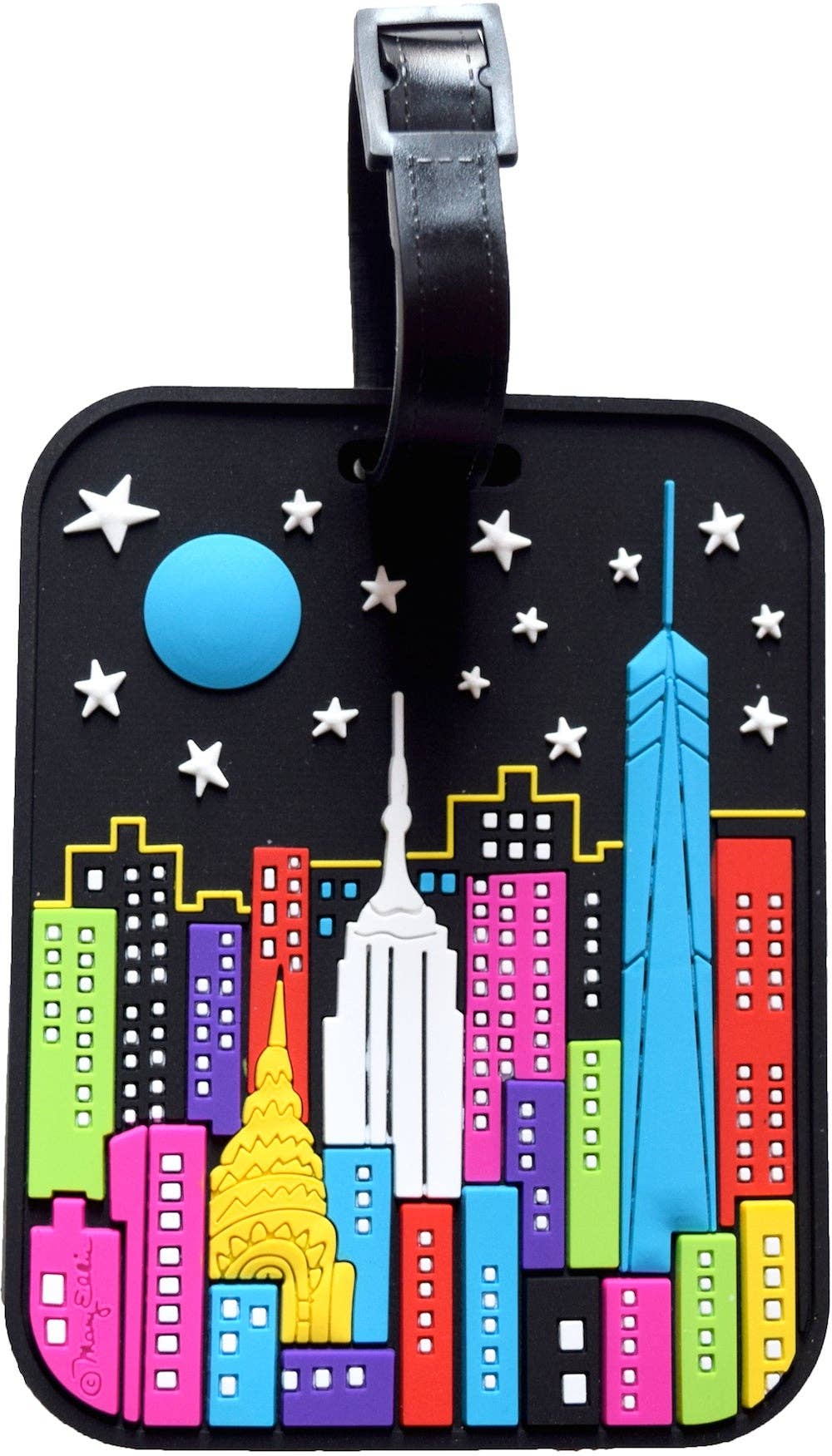 Mary Ellis - New York City Night Skyline Luggage Tag