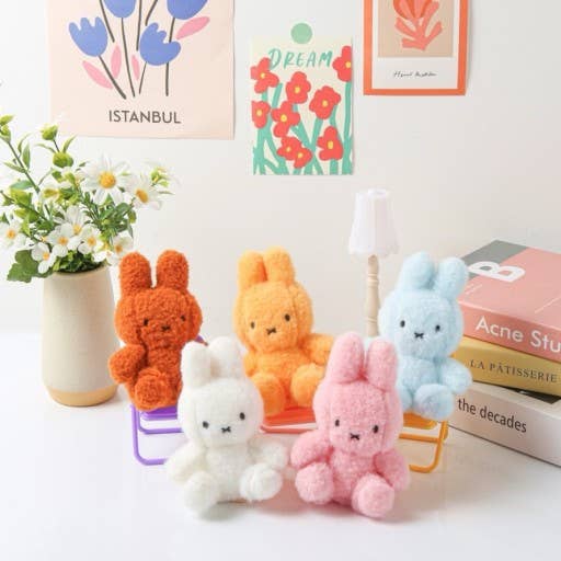 Miffy Limited Creamy Soft Color Fluffy Key ring Bag Charm