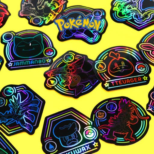 K-Wonderland - Pokemon Hologram Neon Glow Deco Stickers Pack