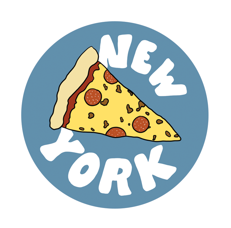New York City Pizza Vinyl Sticker NY NYC Souvenir Food Slice