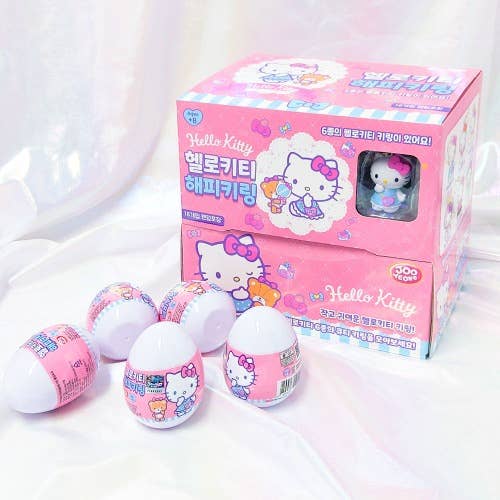 K-Wonderland - Sanrio Happy Hello Kitty Figure Key Ring Random Capsule BOX