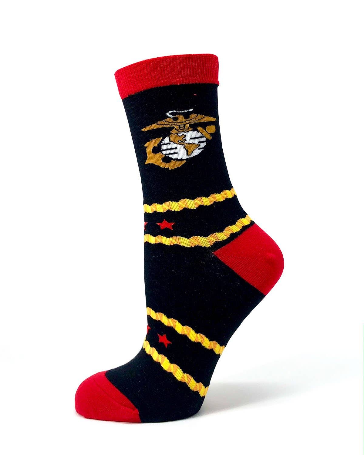 Fabdaz - My Favorite Marine Calls Me Mom Women's Crew Socks