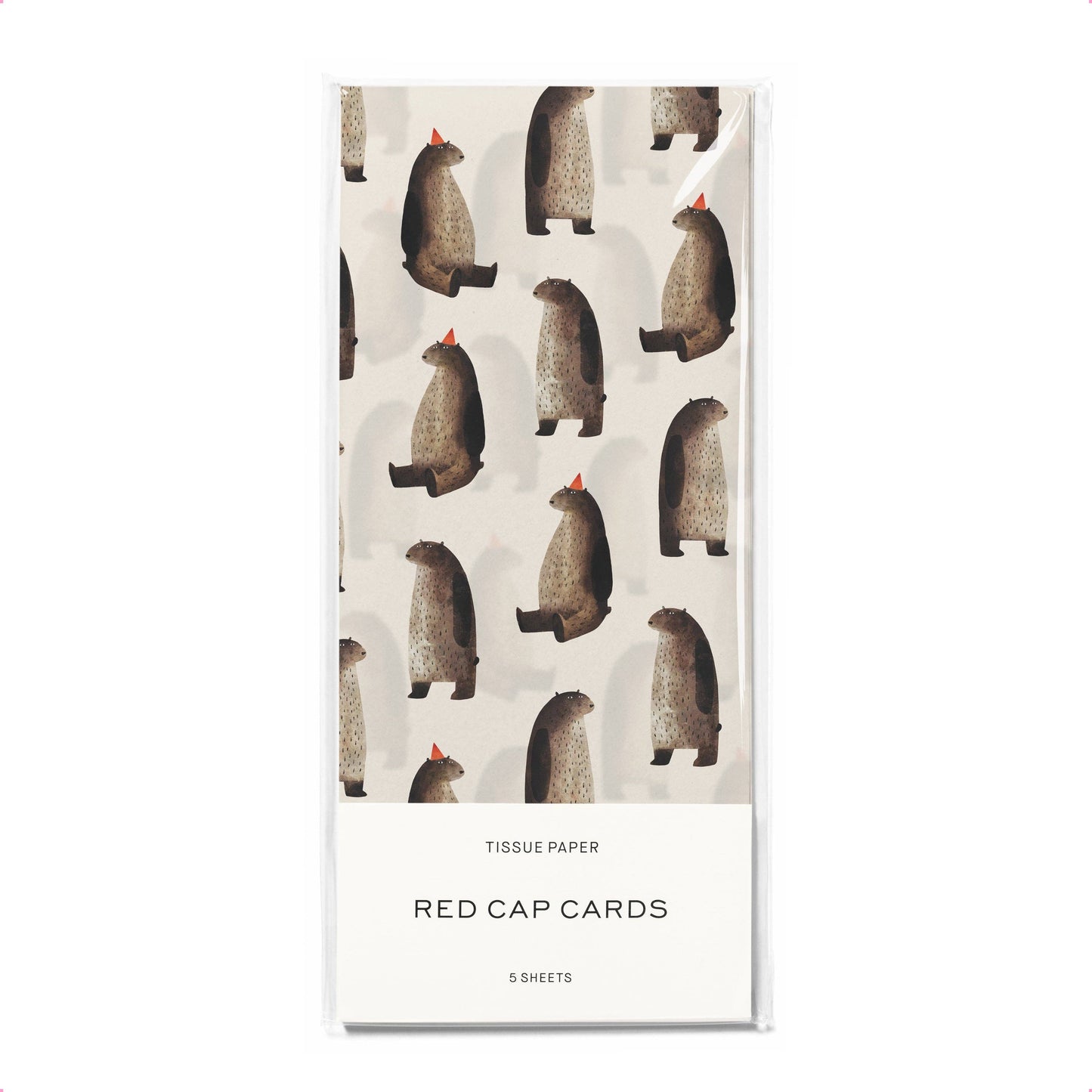 Red Cap Cards - Party Bear tissue paper