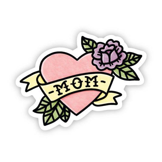 Big Moods - Mom tattoo heart sticker