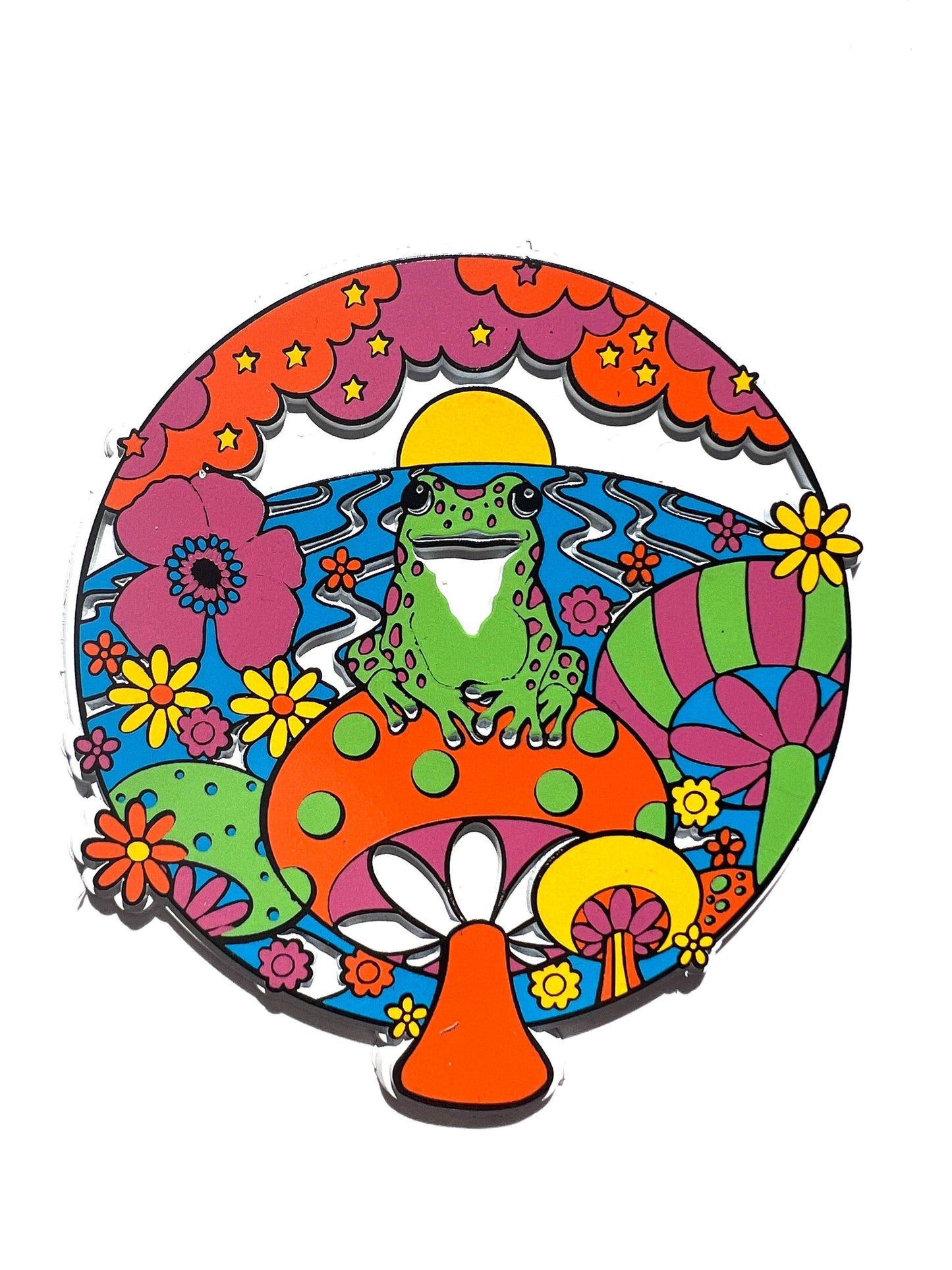 Astral Weekend - Happy Frog Rubber Magnet