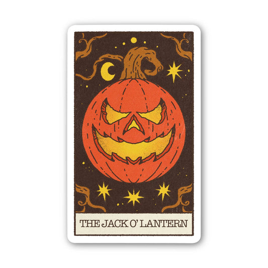 The Jack O' Lantern Tarot Card Halloween Sticker