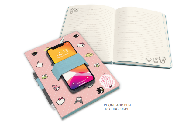 Studio Oh! - Hello Kitty & Friends Pink Pinstripe Casey Notebook