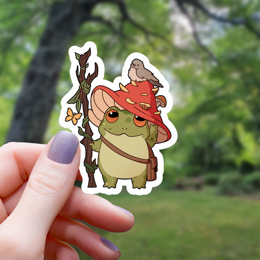 Mimic Gaming Co - Frog Druid RPG Class Inspired Sticker - 3"