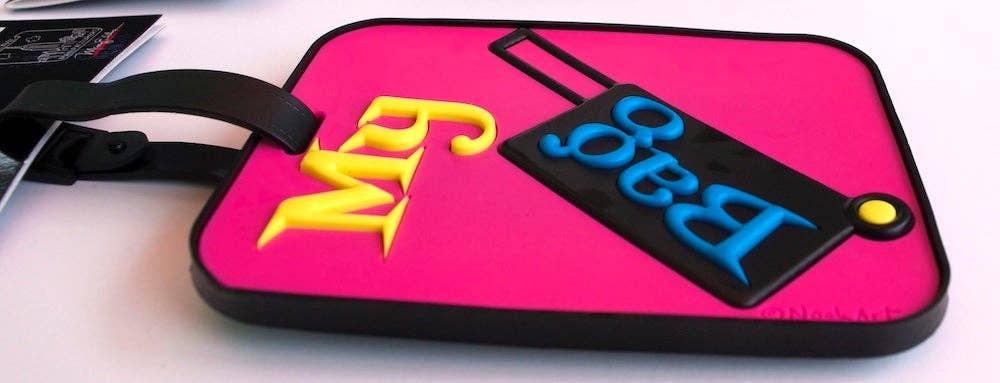 Pink Suitcase Luggage Tag | Unique Bag Tag | Fun Luggage Tag