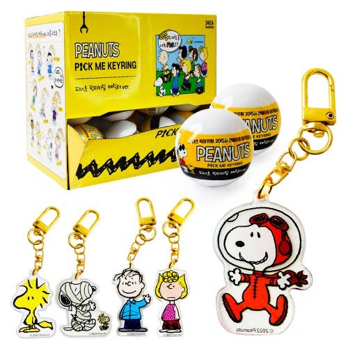 K_Wonderland - Peanuts Snoopy & Friends Random Key Chain Ring-Bag charm