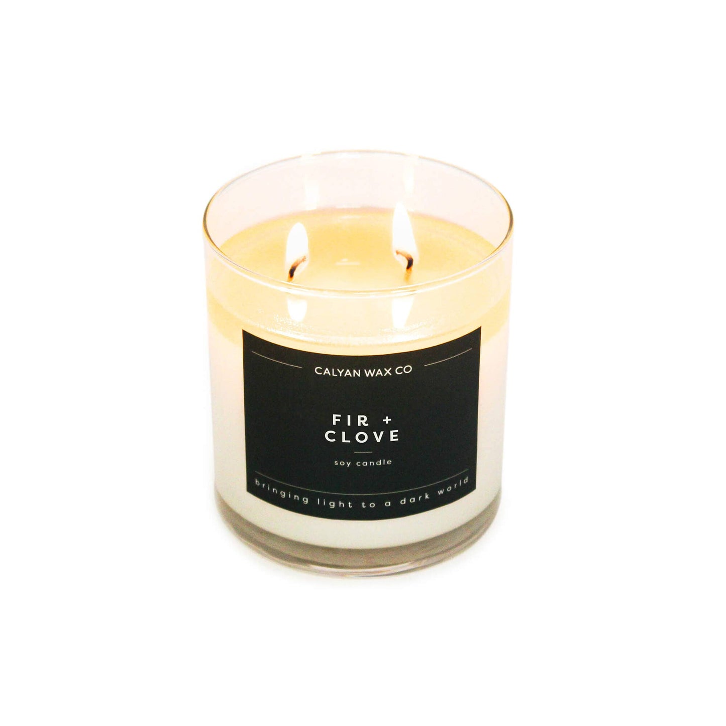Fir + Clove - Clear Glass Tumbler Soy Candle