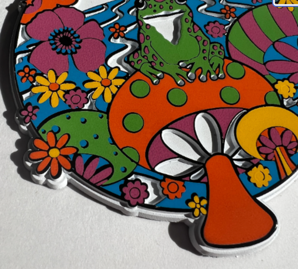 Astral Weekend - Happy Frog Rubber Magnet