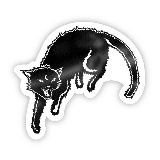 Black Cat Halloween Sticker