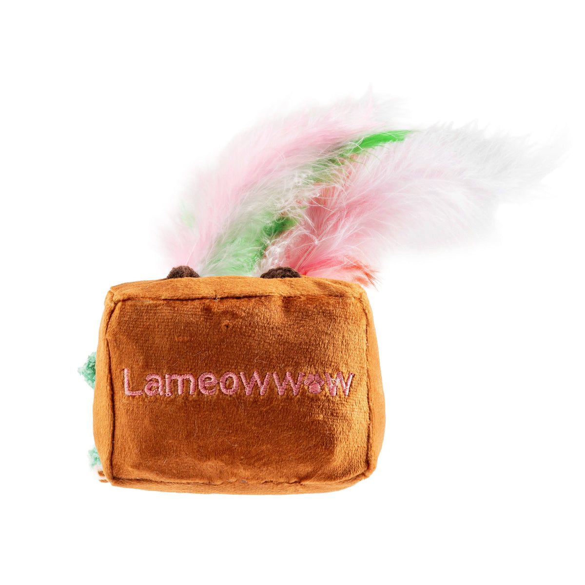 Lameowow Handbag Catnip Cat Toy with Feathers