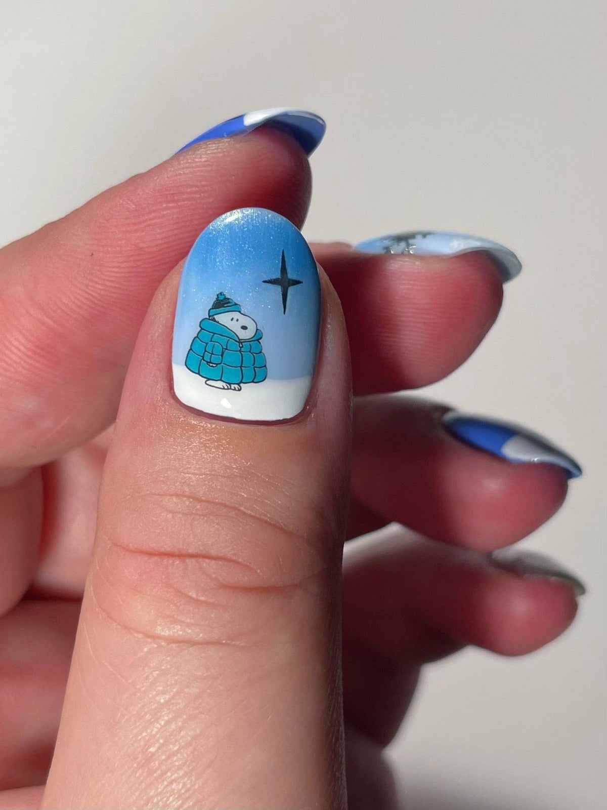 Nail Art Stickers - PEANUTS SNOW DAY