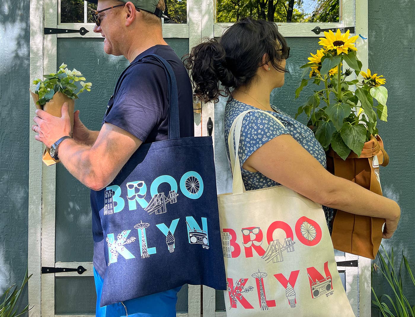 Maptote - Brooklyn Font Denim Tote