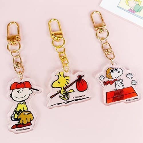 K_Wonderland - Peanuts Snoopy & Friends Random Key Chain Ring-Bag charm