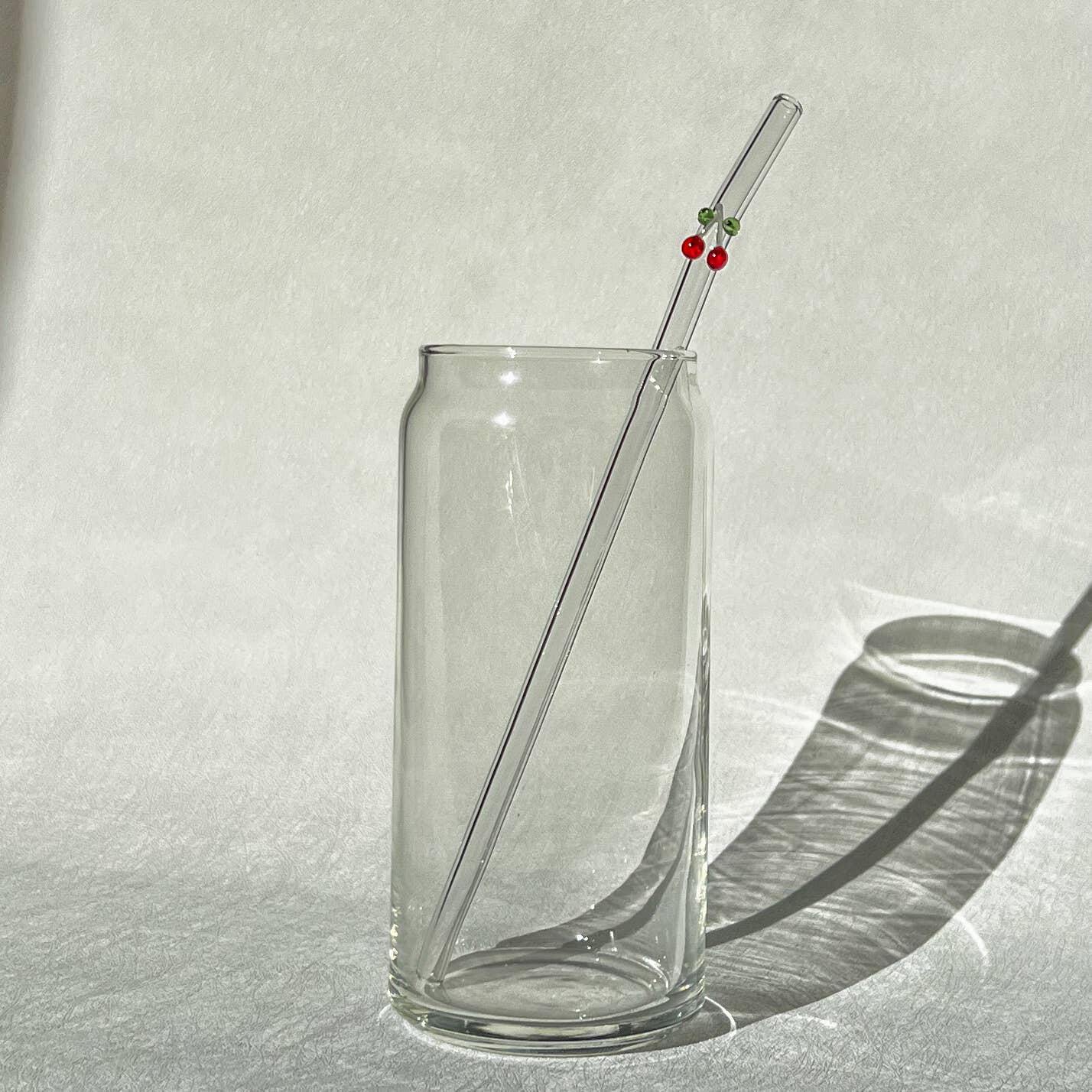 Glass straws with cute decal