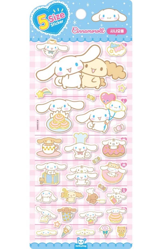Sanrio Characters 5 Sizes Jelly Coating Stickers