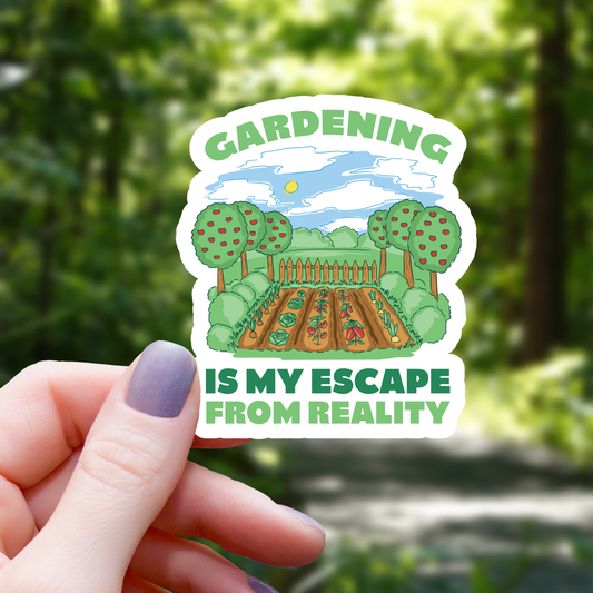 Mimic Gaming Co - Gardening is my Escape from Reality Sticker - 3"