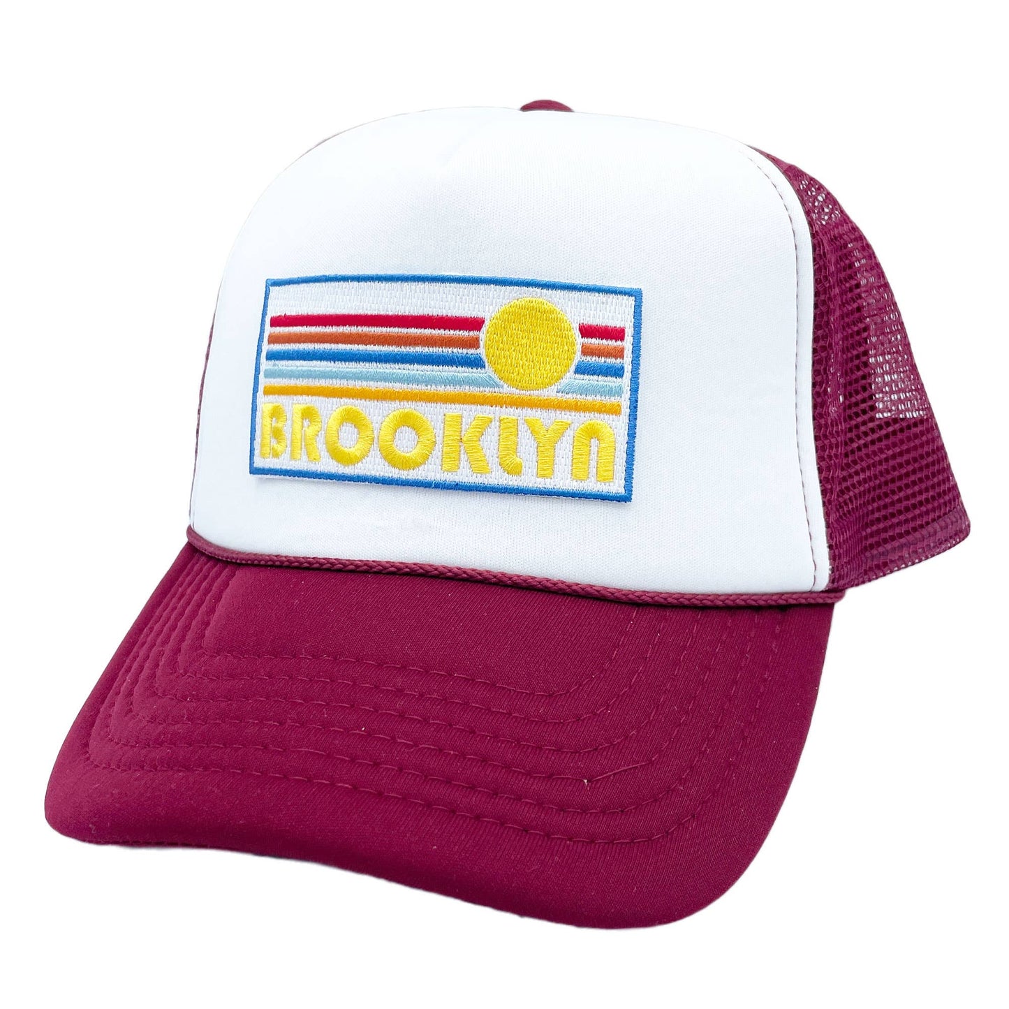 Brooklyn Trucker Hat Adult Retro Sun Brooklyn,NY Hat