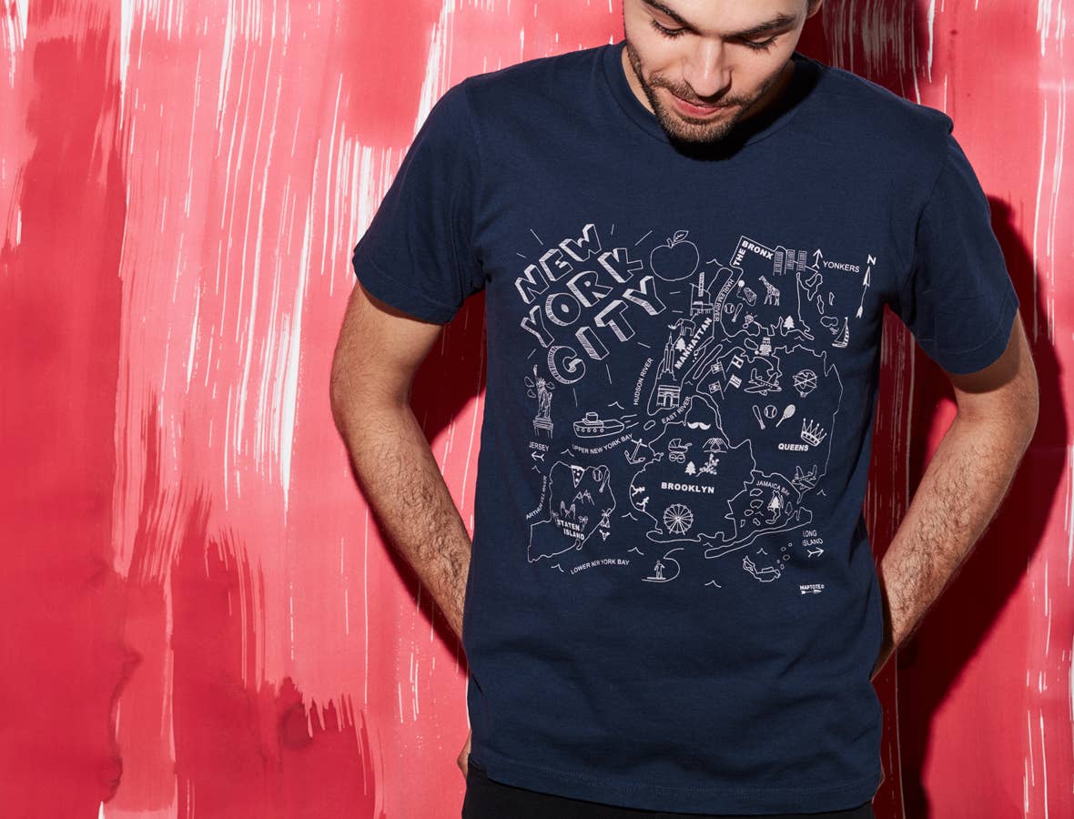 Maptote - New York City Adult Tee - Navy