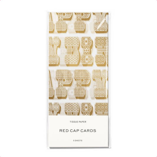 Red Cap Cards - B-day Typography tissue paper