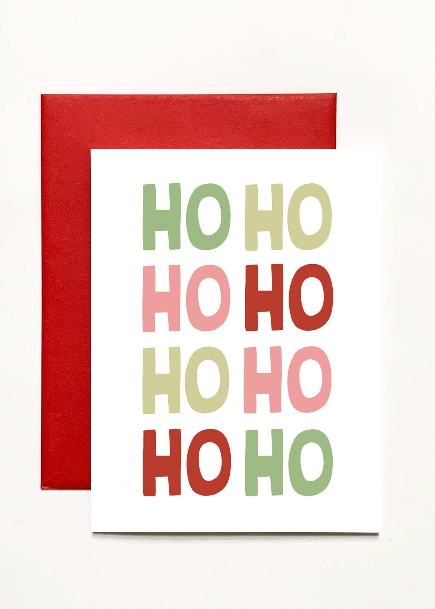 Ho Ho Ho Handmade Christmas Card, Made in USA