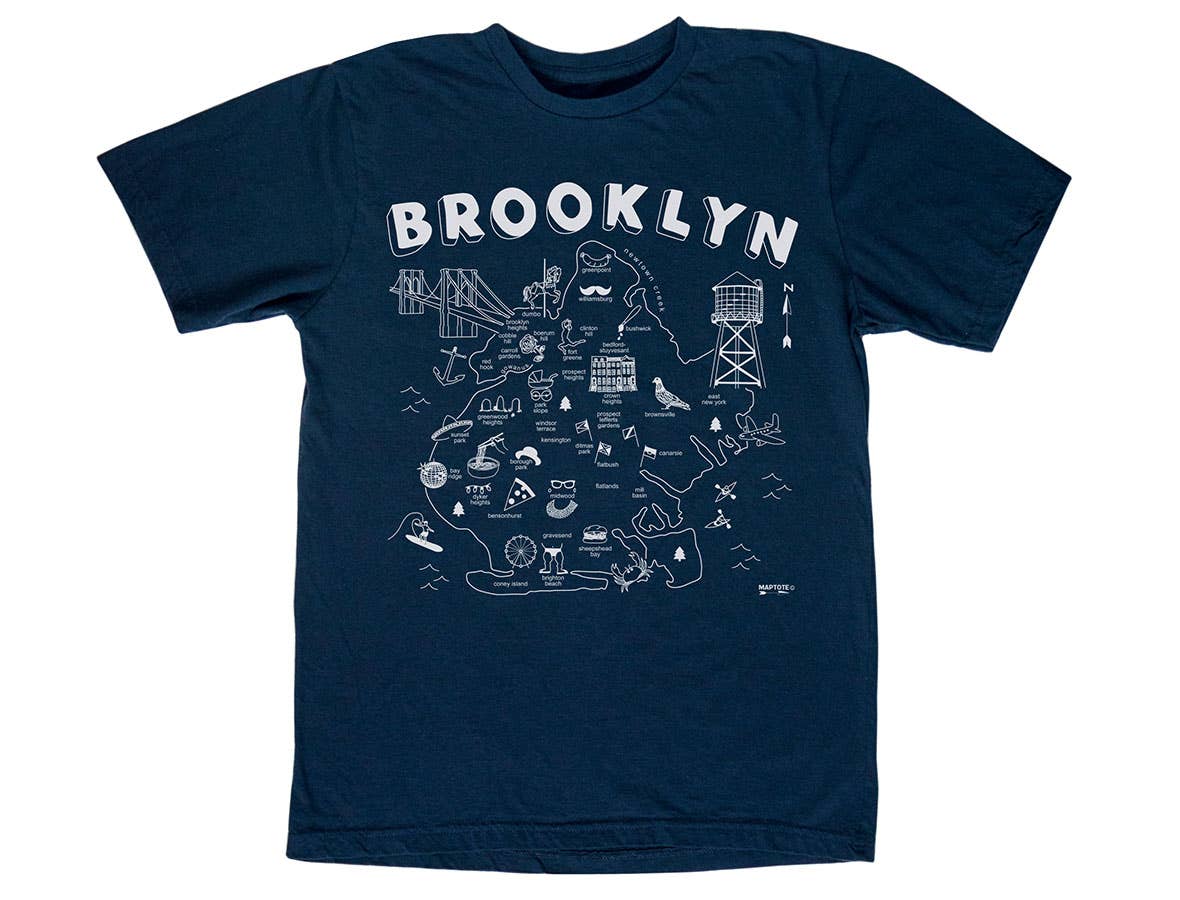Maptote - Brooklyn Adult Tee - Navy