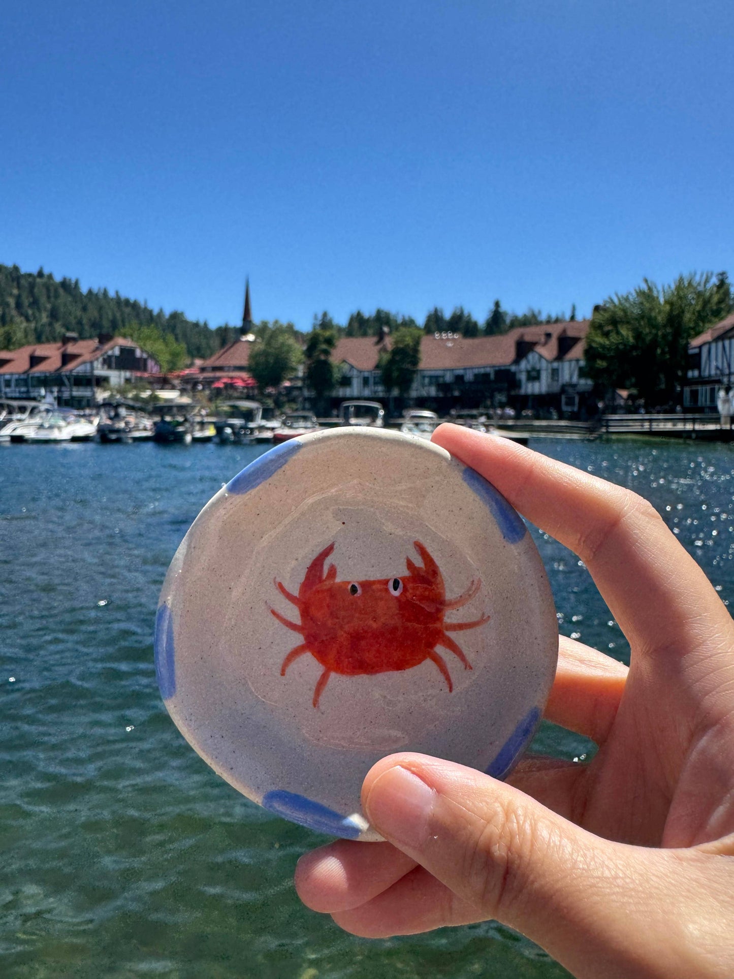 Small Crab Trinket Tray-Trinket Dish-Ceramic Tasting Bowl