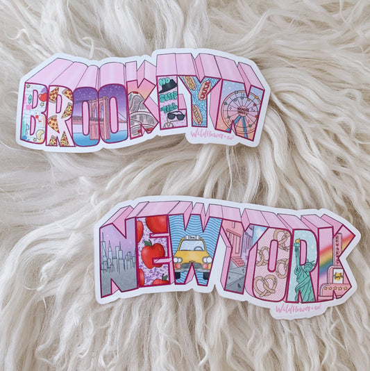 Wildflower + Co. - Brooklyn & NYC Stickers
