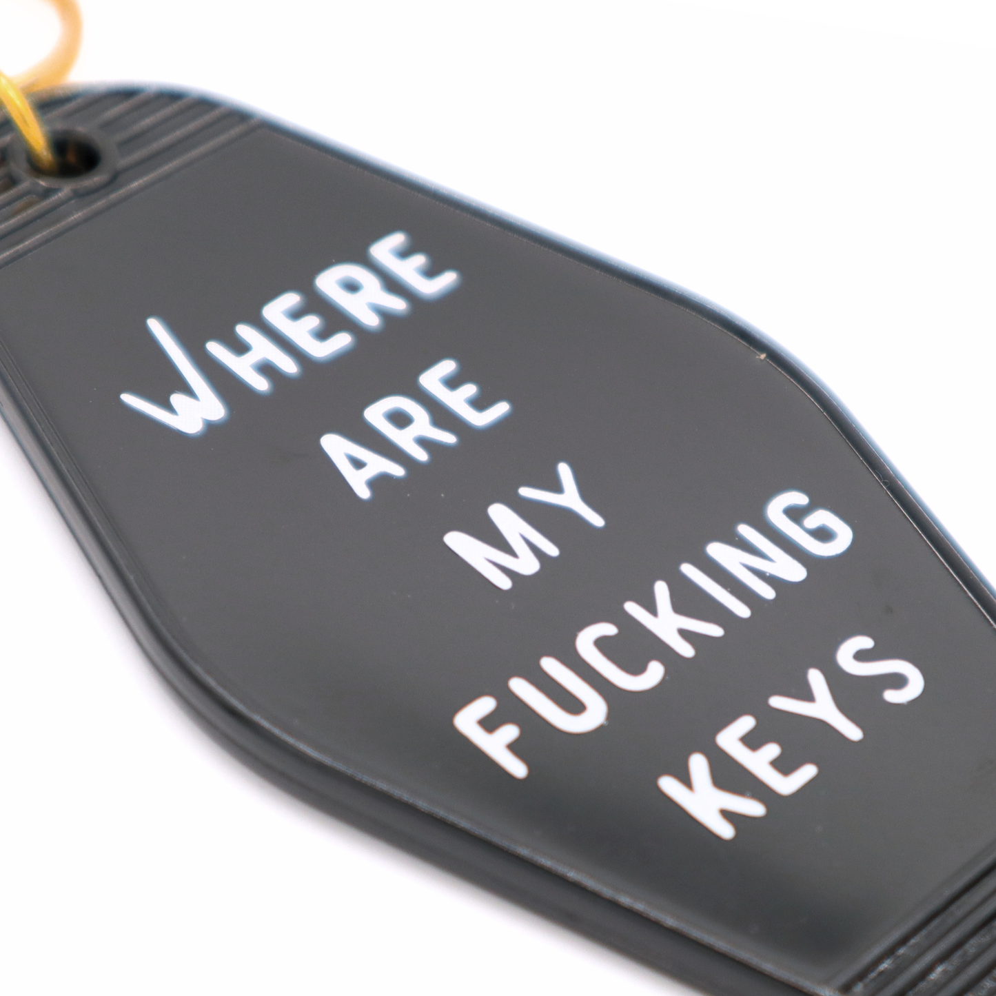 Properly Improper - Where Are My Fucking Keys - Hot Stamped Motel Keychain