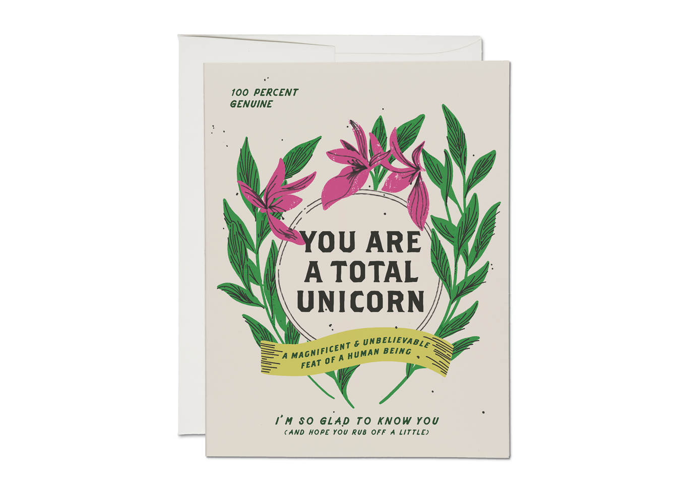 Red Cap Cards - Total Unicorn friendship greeting card
