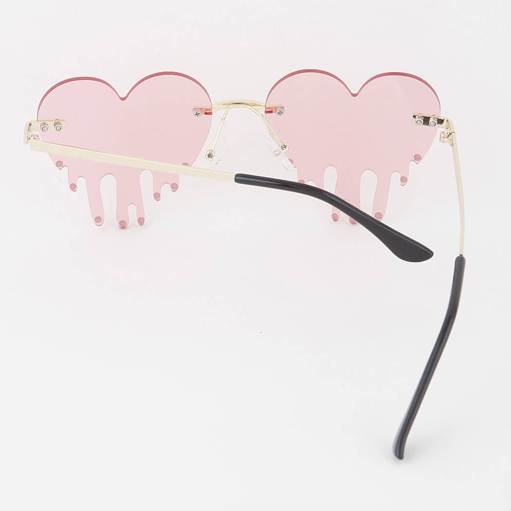 3AM BY H&D ACCESSORIES - Melting Pearl Heart Sunglasses W2016-1R