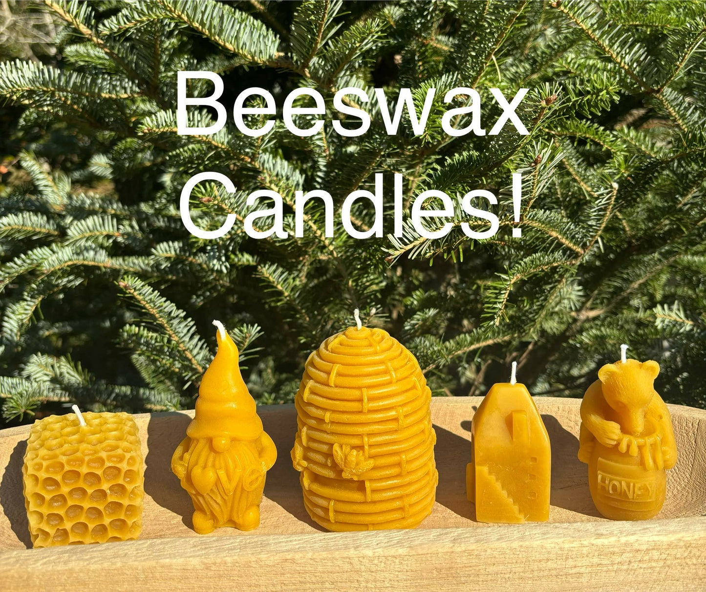 Assorted Beeswax Candles, Natural Beeswax Organic Candle
